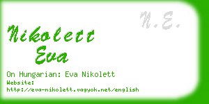 nikolett eva business card